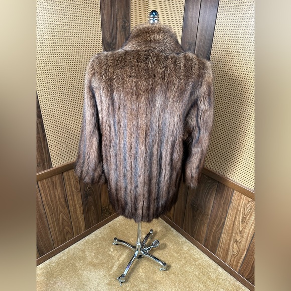 STUNNING VINTAGE FISHER SABLE FUR COAT JACKET STROLLER LARGE - Picture 5 of 11